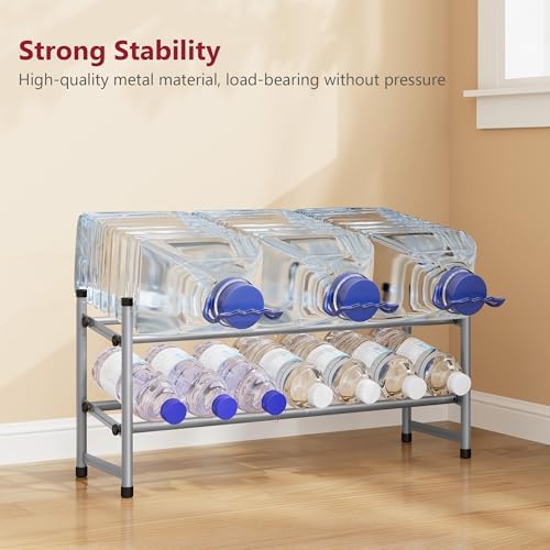 Tajsoon Expandable Shoe Rack for Closet 2 Tier, 28“-41“Stackable, Grey - Image 5