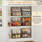 JKsmart 6-Tier XXL Stackable Wire Basket, Snack Organizer for Countertop - Image 2