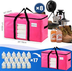 TAILI 8 Pack Pink Extra Large Moving Bags,Storage Bags with Visible Window - Image 6