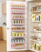 SNTD 8 Tiers Over the Door Organizer, 17" W x 6" D x 69" H, Pink by SNTD