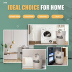 Caroeas Super Large 150L Laundry Basket Pro, Waterproof Laundry Hamper, Collapsible Laundry Basket Easy Storage, Clothes Hamper Stands Up Well, Laundry Bag with Padded Handles (Beige) - Image 5