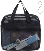 Mesh Shower Caddy Portable with Zipper - 2-Handle Shower Bag for Dorm by F-color