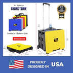 dbest Products Quik Cart Standard Collapsible Rolling Crate - Yellow Lid - Image 4