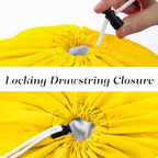 Nylon Laundry Bag - Locking Drawstring Closure and Machine Washable. These Bags will Fit a Laundry Basket or Hamper and Strong Enough to Carry up to Three Loads of Clothes. (Yellow) - Image 6