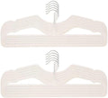 CUTSKY Velvet Hangers 50 Pack, Ultra Slim & Short Neck Hanger, 360 Swivel Hook, Space Saving Durable Non-Slip Felt Hangers,Beige b by Unknown