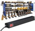 53" Power Tool Organizer Wall Mount with Power Strip, 4 Layers by DIOOSN