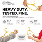 Yellow Plastic Hangers 55 Pack - 10 lb Heavy Duty Yellow Clothes Hangers for Closet, Kids Room Coat Hangers - 0.20" Slim & Cheerful Colored Hangers for Shirts, Skirt, Dresses - Image 5
