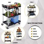 Olympia Tools 85-188 Pack-N-Roll Folding Collapsible Service Cart, 150LB Capacity, Black - Image 5