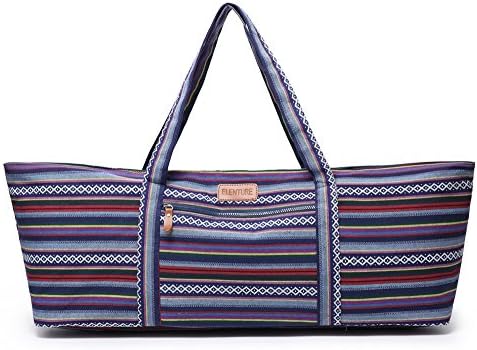 Large Yoga Mat Bag for Women & Men, Full-Zip Gym Bag with Yoga Mat Holder by ELENTURE