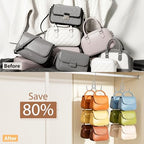 6 Pcs Heavy Duty Purse Organizer for Closet Stackable Purse Hangers - Image 3