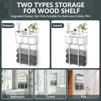 Towel Racks for Bathroom, Bathroom Shelf Over Toilet,Floating Shelves with Towel Rack Paper Holder Storage Basket,Floating Shelves for Wall Decor,Silver - Image 5