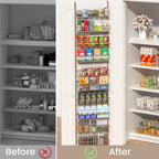 ElegantArray 10-Tier Pantry Door Organizer, Brown - Image 5