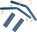 4 Pack Foldable Travel Hangers with Hidden Clips(Blue) by Unknown