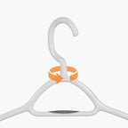 Set of 5 Deluxe Non Slip Hangers by Neatfreak! - Space Saving Hangers for Clothes, Pants, Jackets and Shirt 5 Pack,White/Grey - Image 5