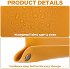 12 Pcs PU Leather Valet Tray, Foldable Catchall Organizer with Snap Buttons, Double Sided Key Tray for Entryway, Desk, Travel, Phone, Keys, Jewelry - 12 Colors - Image 3