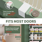 Eastherry Over The Door Organizer，8-Tier Over The Door Pantry Organizer with Adjustable Baskets，Metal Hanging Pantry Organizers and Storage for Kitchen, Back of Door Seasoning Rack (White) - Image 4