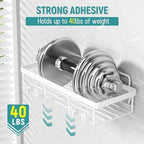 Liuoud 5 Pack Shower Caddy for Inside Shower, White Bathroom Storage Decor - Image 4