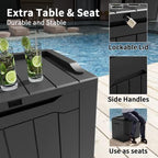 Greesum 31 Gallon Outdoor Storage Box, Black - Image 5