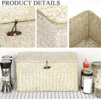 Hipiwe Wicker Shelf Baskets Bin with Lid, Large Seagrass Basket Storage Box - Image 5