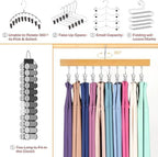Legging Organizer for Closet, Pants Hangers with Clips | Holds 20 Leggings, Jeans, Hats, Shorts, Socks, 360° Rotating Space Saving Hanging Clothes Organizer and Storage 2Pcs - Image 3