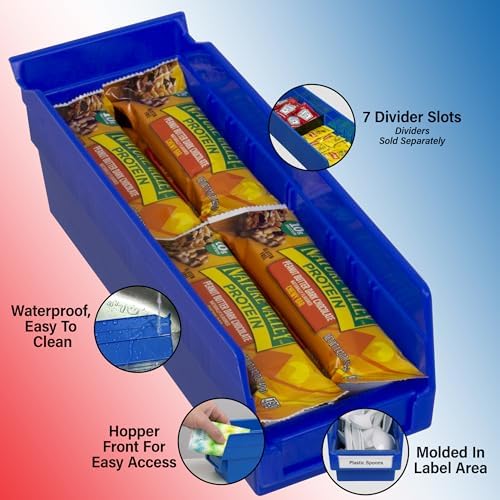 Akro-Mils 30120 Heavy Duty Plastic Shelf Bins, 12"x 4"x 4", Red, 24-Pack - Image 3