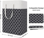 StorageRight Laundry Basket Hamper, 75L Clothes Storage, Clover Black - Image 2