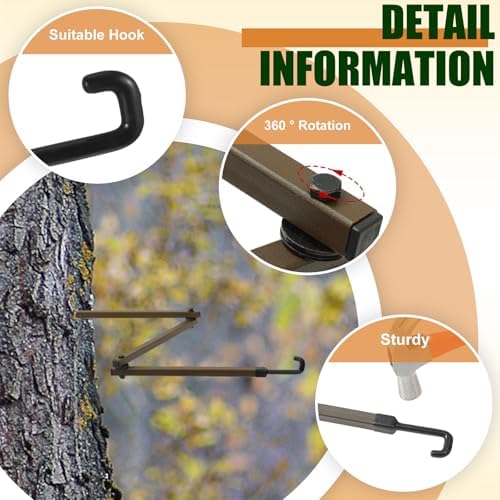 Sadnyy 3/6/8 Psc 34 Inch Tree Stand Bow Hanger Bow Hunting Accessories Tree Stand Accessories for Hunting Archery Outdoors Sports Multi Purpose - Image 3