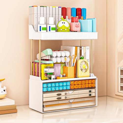 caktraie 3-Drawer 2-Tier Acrylic Makeup & Bathroom Vanity Organizer - Image 6
