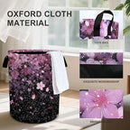 Cherry Blossoms Laundry Basket Storage Bin Foldable Laundry Hamper Clothes Storage Bucket Organizer 19.6x15.7 Inch For Laundry Room/Bedroom/Bathroom - Image 4