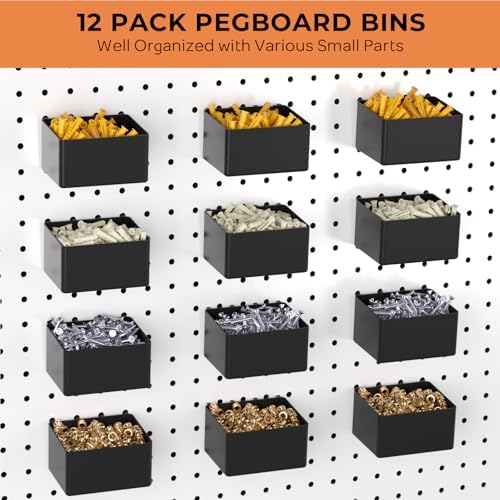 INCLY 278PCS Pegboard Accessories Organizer Kit with Peg Borad Hooks & Bins - Image 6