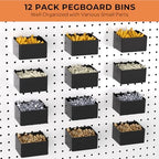 INCLY 278PCS Pegboard Accessories Organizer Kit with Peg Borad Hooks & Bins - Image 6