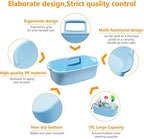 Goderewild Multi-Purpose Plastic Cleaning Caddy with Handle, Shower Caddy Organizer/Storage Basket/Totes Portable for Bathroom Supplies, Cleaning Products, Under Sink Tool, Housekeepers (Blue) - Image 3
