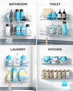 Nieifi Shower Caddy Adhesive, Shower Shelves, Shampoo Holder for Bathroom - Image 7