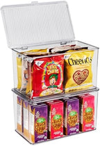 Sorbus Clear Storage Bins with Lids, Stackable Organizer (Large) by Sorbus