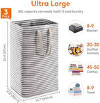 Lifewit 80L Large Laundry Baskets, 3 Pack, Reinforced Handles, Black | Collapsible Laundry Hamper, Dirty Clothes Hamper, Waterproof Freestanding Design for Dorm, Laundry Room, Bedroom, Bathroom - Image 3