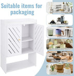 Bathroom Storage Cabinet Wall Mounted, 4-Tier Medicine Cabinet with Door, Small White Cabinet Wall Organizer with Door and Shelf, for Bathroom, Living Room, Entryway, Kitchen, Hallway Small Space - Image 7