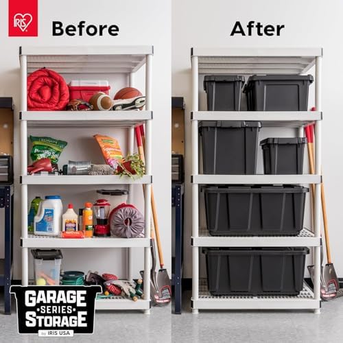 IRIS USA 6-Pack 20 Gal Heavy Duty Lockable Storage Totes with Lids, Black - Image 5