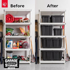 IRIS USA 6-Pack 20 Gal Heavy Duty Lockable Storage Totes with Lids, Black - Image 5
