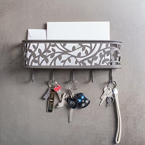 DII Wall Mounted Mail, Letter & Key Holder, Gray, Medium - Image 3