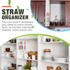 Qinyoung Acrylic Straw Holder for Cabinet Door,Classic,Large,White - Image 6
