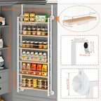 IBUYKE Over the Door Spice Organizer,Door or Wall Mount,Natural TLJ028R - Image 4