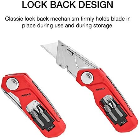 NEIKO 00678A 4-In-1 Folding Utility Knife Box Cutter Knives & Wire Stripper, Tool Hex Bit Holder Utility Work Knife & Bit Storage, Carpet Knife, Heavy Duty Box Cutter, Great work knife for men & women - Image 2