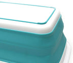 SAMMART 9.2L (2.37Gallon) Collapsible Tub - Portable Outdoor Picnic Basket/Crater - Foldable Shopping Bag - Space Saving Storage Container (M, Bright Blue) - Image 7