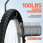 GURADESIGN 16-Pack Heavy Duty Bike Hook, Loading Capacity 100 LBS, 6 inch, Bike Hooks for Garage Wall and Garage Ceiling - Image 5