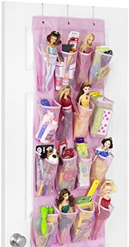 Whitmor 24 Pocket Over the Door Shoe Organizer - Pink - Image 3