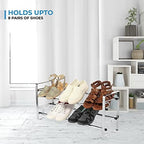 Free Standing Shoe Rack for Entryway, Sturdy 2-Tier Shoe Storage Shelf, Easy to Assemble Black Shoe Rack for Closet & Front Door Entrance, Shoe Organizer, Perfect Shoe Storage Organizer - Pack of 2 - Image 2