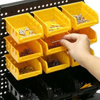 MULSAME Wall Mounted Storage Bins Parts Rack 4 Colors Bin Organizer Garage Plastic Shop Tool, Garage Organizers and Storage (Style-Volt) 25.2"*16.2" - Image 3