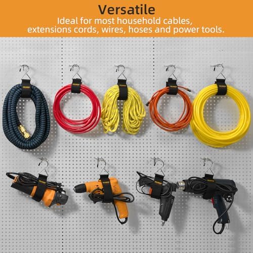 Trilancer Heavy Duty Storage Straps, Cord Organizer and Hanger (10-Pack) - Image 2