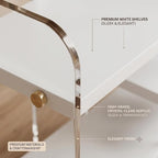 3-Tier Acrylic & Wood Bathroom Vanity Countertop Organizer Shelf - Image 5