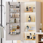 Delamu Over the Door Pantry Organizer, 6-Tier Metal Pantry Door Organization and Storage, Hanging Kitchen Basket Spice Rack Seasoning Shelves, Cabinet Door Organizer for Easy Install,D5xW18xH50inch - Image 6